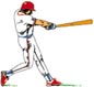 Baseball swing clipart